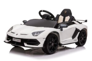 12V Lamborghini Aventador SVJ sous licence Blanc