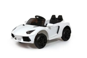 Roadster 12V Style Lambo Blanc – Voiture Electrique Pour Enfants