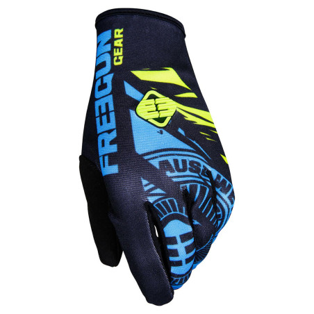 Gants cross enfant SHOT NERVE BLEU
